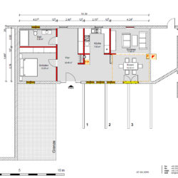 Grundriss zur möglichen Nutzung als Wohnung